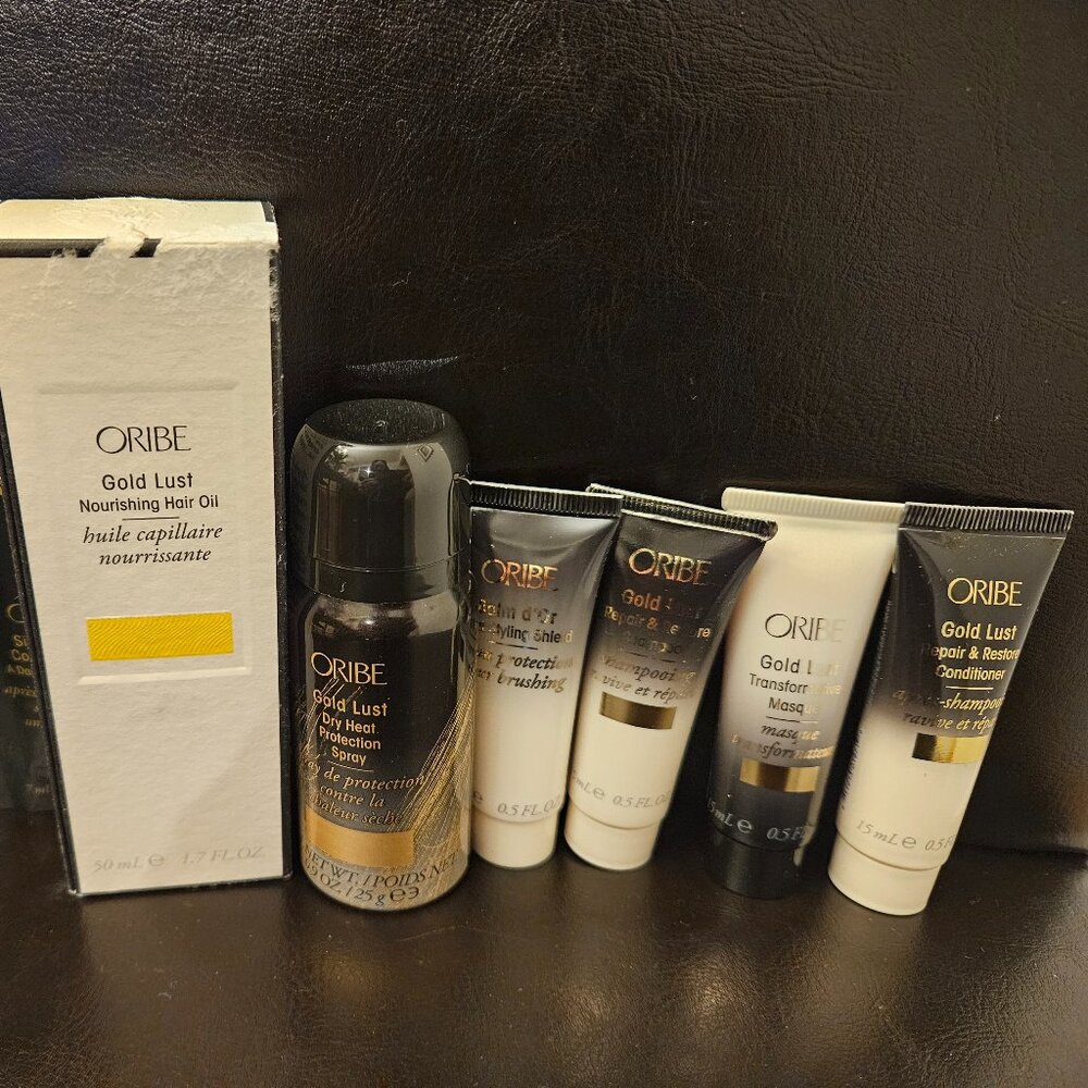 Oribe gold lust hair oil 1.7 fl oz + travel set